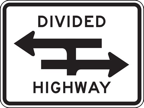 Divided Highway (T-Intersection) Lane Guidance Sign FRR762