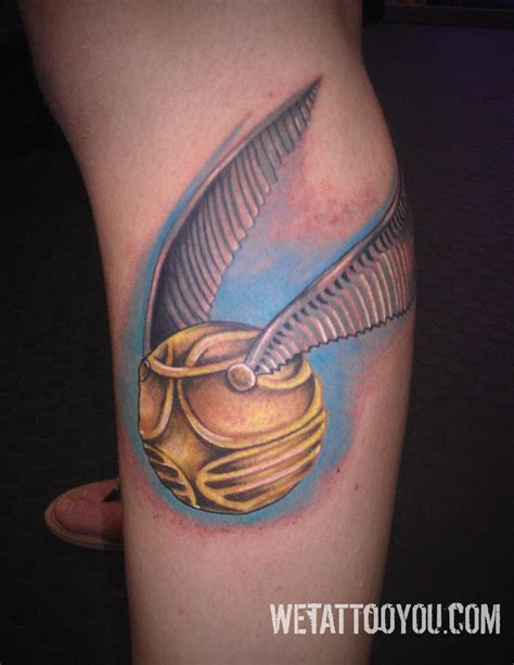 golden snitch tattoo by tattooistgus on DeviantArt