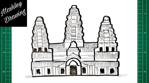 Angkor Wat Temple Drawing