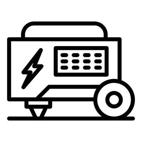 Check power generator icon outline vector. Portable machine 15218396 ...