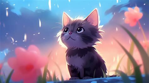 Cute Anime Cat Wallpaper