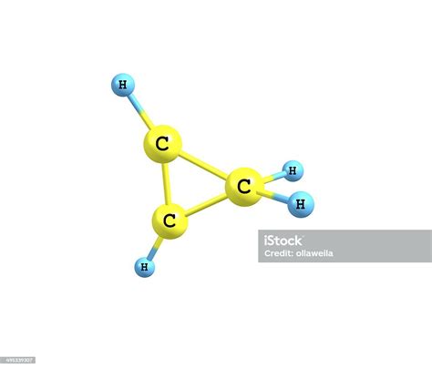 Cyclopropene Molecular Structure On White Background Stock Photo ...