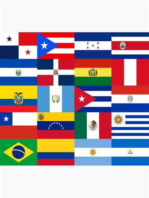 "Flags of Latin America" Sticker for Sale by GeronimoGeorge | Redbubble