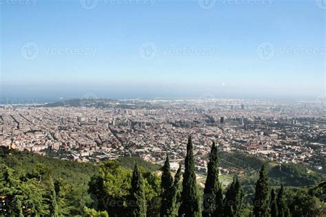 An aerial view of Barcelona 14791909 Stock Photo at Vecteezy