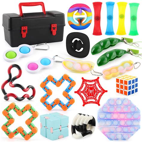 Loliuicca Sensory Fidget Toys Set Fidget Simple Dimple Toy Cheap Fidget ...