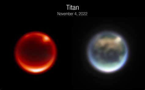 ESA - Webb tracks clouds on Saturn’s moon Titan