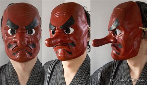 I made Urokodakis tengu mask in a more detailed and real design. : r/manga