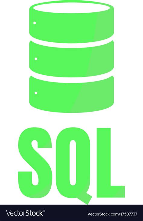 Sql database icon logo design ui or ux app Vector Image