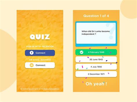 Quiz App | Quiz design, App interface design, App design inspiration