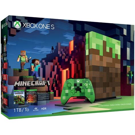 Microsoft Xbox One S 1TB Minecraft Limited Edition Bundle, 23C-00001 ...