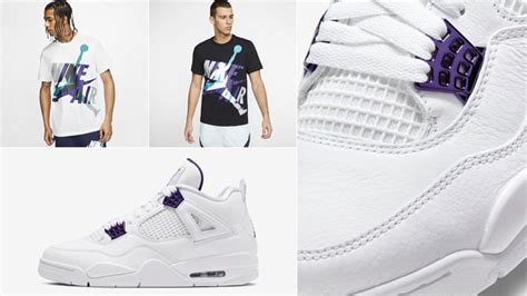 Air Jordan 4 Purple Metallic Shirts and Clothing | SneakerFits.com