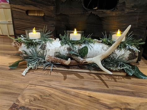 Rustic yule log | Etsy Diy Holiday Decor, Diy Decor, Holiday Ideas ...