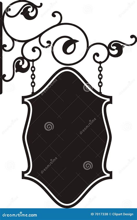 Hanging sign stock vector. Illustration of ornamental - 7017338