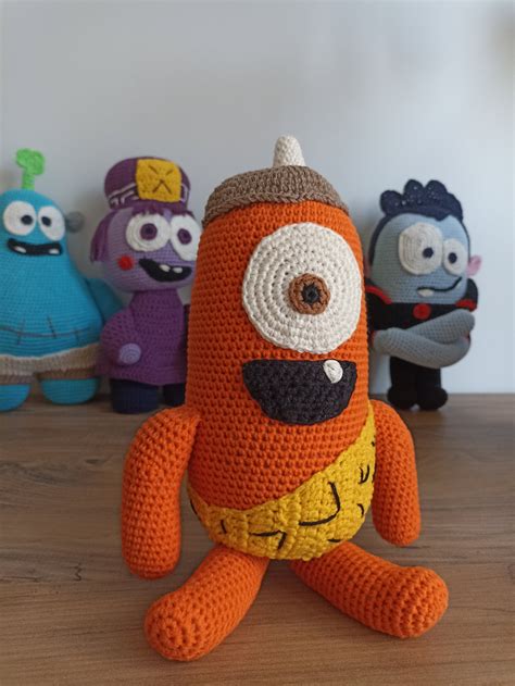 Spookiz Characters Amigurumi Toys , Zizi, Cula, Kebi, Frankie, Kong ...