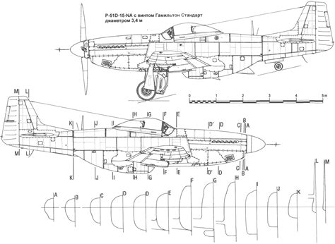 North American P-51B Mustang Blueprint - Download free blueprint for 3D ...