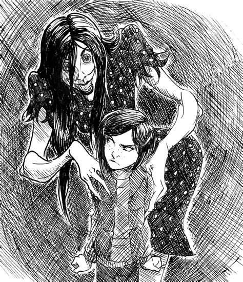 Inktober: Coraline and the Beldam by VanHeist on DeviantArt