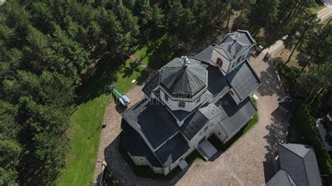 Church of Holy Transfiguration, Zlatibor Mountain, Serbia. Birdseye ...