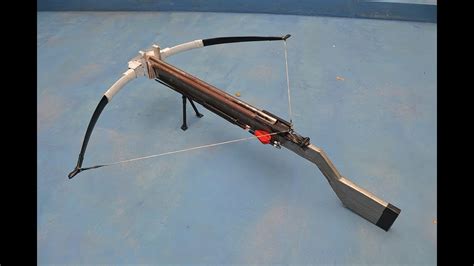 Homemade survival crossbow | simple trigger mechanism - YouTube