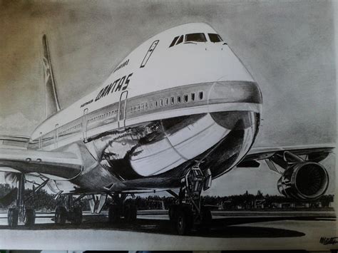 Boeing 747-200 drawing by alainmi on DeviantArt