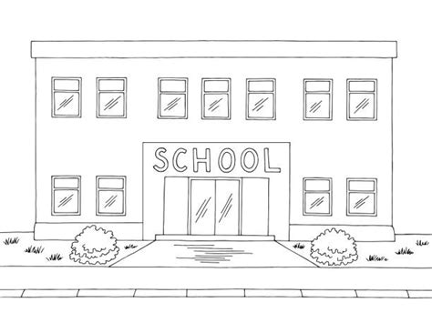 32,300+ School Building Drawing Stock Illustrations, Royalty-Free ...