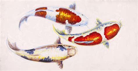 Three Koi Carp Painting by Suvamlham | Fine Art America