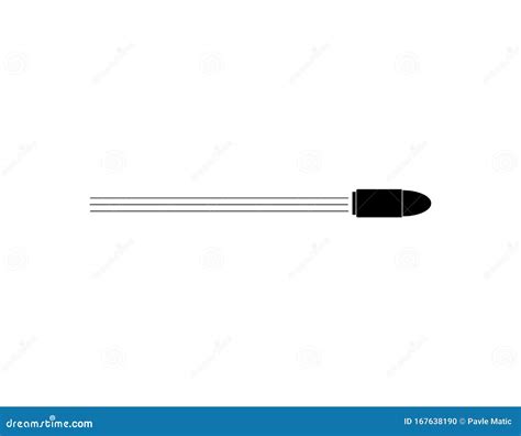 Flying Bullet Logo Isolated on a White Background Stock Vector ...