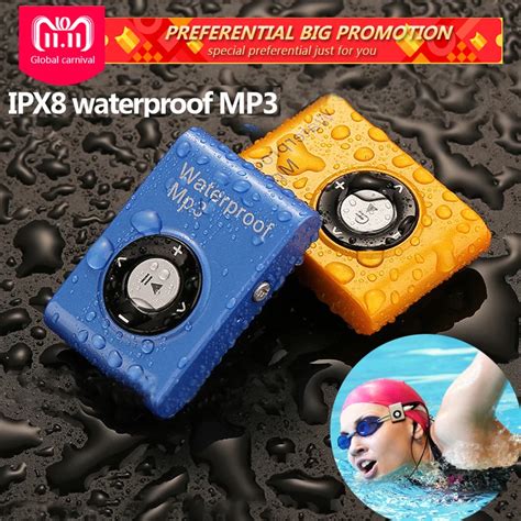 High quality 8GB Waterproof MP3 Music Player Diving Swimming Waterproof ...