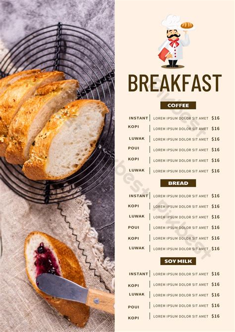 160,000+ Simple Breakfast Menu Templates | Free Graphic Design ...