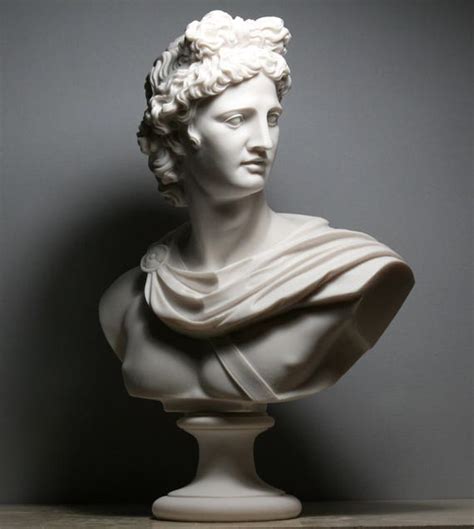 APOLLO Greek Roman God Bust Head Statue Cast Marble Sculpture - Etsy