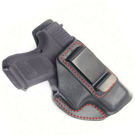 For G26 IWB Leather Holster Right Handed Conceal Carry CCW Fits Glock ...