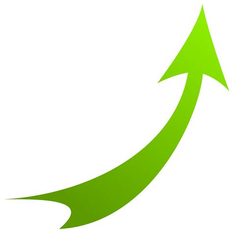 Curved Arrow Symbolizing Growth and Success PNG File | PNG All