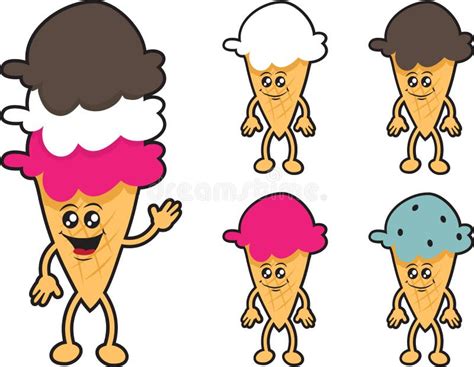 Ice Cream Characters stock vector. Illustration of character - 26163651