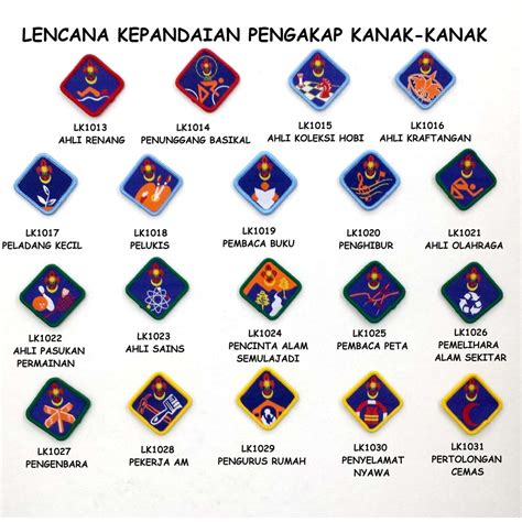 LENCANA KEPANDAIAN PENGAKAP KANAK-KANAK / SCOUT BADGES / ACCESSORIES ...