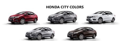 Honda City Colors: White, Steel, Brown, Red, Silver - GaadiKey