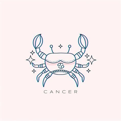 Premium Vector | Hand drawn cancer logo template