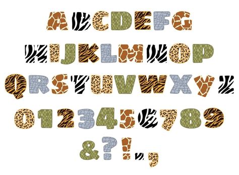 conjunto de alfabeto de letras de la selva 2174261 Vector en Vecteezy