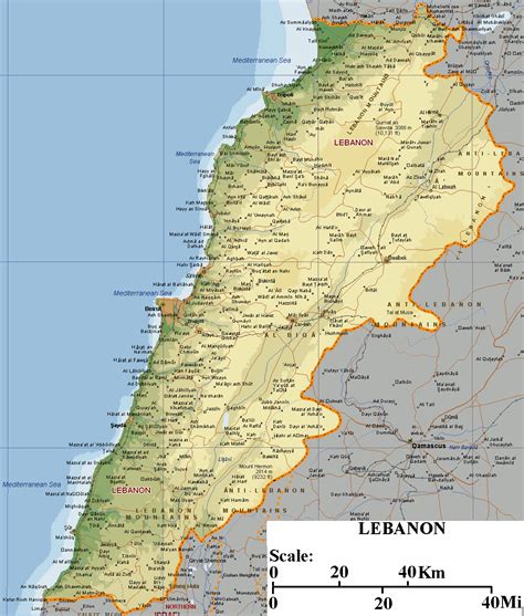 Lebanon Map