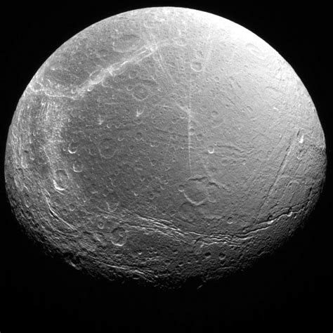 Dione as seen by Voyager 2 | NASA Jet Propulsion Laboratory (JPL)