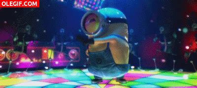 GIF: Minion bailando en la disco (Gif #6196)