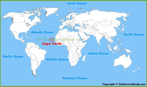 Cape Verde Location Map - Ontheworldmap.com