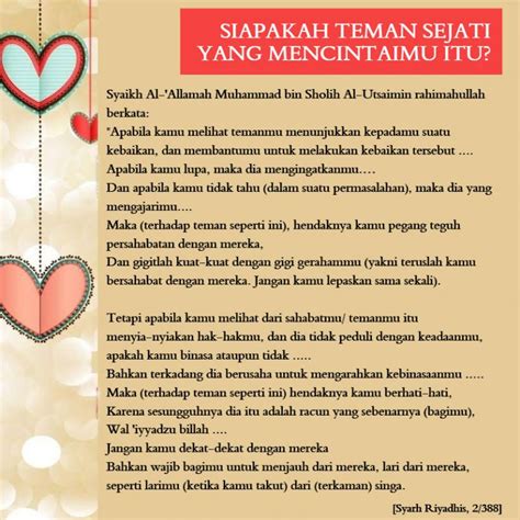 SIAPAKAH TEMAN SEJATI YANG MENCINTAIMU ITU? - Nasihat Sahabat