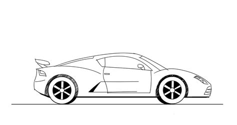 Car Side View Drawing Simple - Goimages Garden