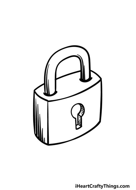 Padlock Drawing - How To Draw A Padlock Step By Step