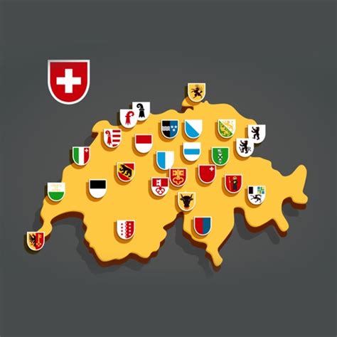 Flags of Swiss Cantons by Zafer ARICAN