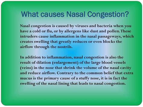 PPT - Nasal Congestion: Causes, Symptoms, Diagnosis and Treatment ...