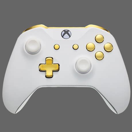 Xbox One Controller // White Velvet + Gold - Custom Controllers - Touch ...