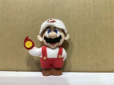 Super Mario World Fire Mario Plush Bandai 1993 vintage Toy Figure ...