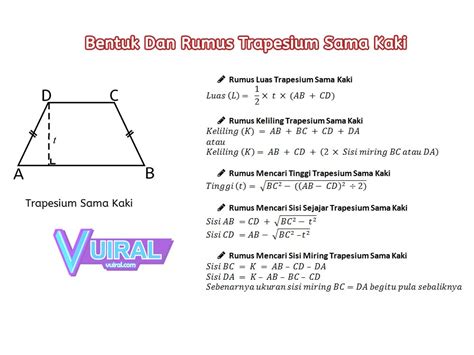 rumus luas trapesium sembarangan - Benjamin Ince