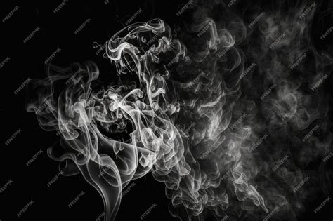 Premium AI Image | Black background with white smoke for overlay design