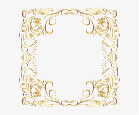 Deco Gold Border Frame Png Clip Art - Gold Borders And Frames - 599x600 ...